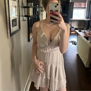 !WORN ONCE!
Japna Cute Dusty Pink Mini-Romper Dress